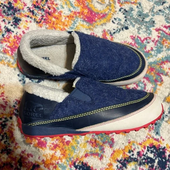 Sorel Women's Navy and White Mules - Picture 2 of 5